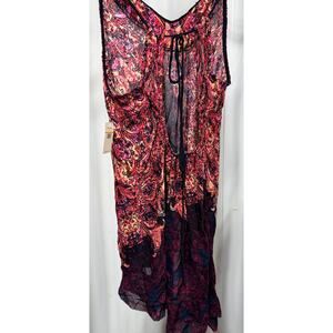 Free People Intimately Twilight Combo Halter Top S OB1120504 Boho Ruffle Hem